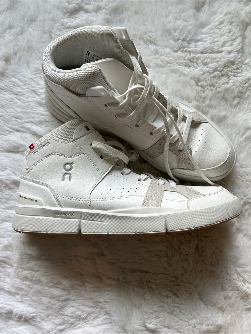 On Cloud “The Roger” Women's White High-Top CloudTec Sneakers